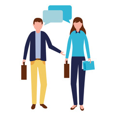 business man and woman