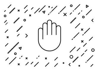 Law Hand Icon Concept