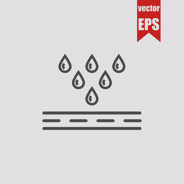 Wet road icon.Vector illustration.