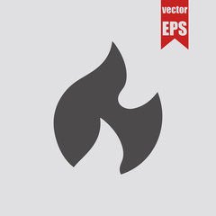 Flame icon.Vector illustration.	
