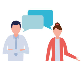 business man and woman