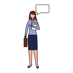 businesswoman speech bubble