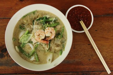 Sukiyaki seafood with mix vegetables is delicious