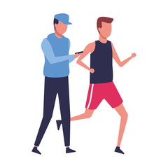 faceless guys sports running