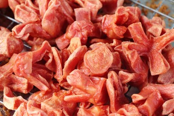 Fried sausage is delicious at street food