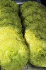 Deep fried rice flour pandan flavour ,Thai pancake