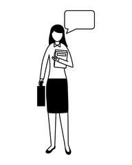 businesswoman speech bubble