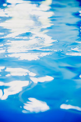 Obraz premium Fantastic wave of water in pool as symbol of swimming, sport, health and rest.