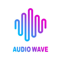 Abstract colorful wave lines flowing isolated on white background for vector design elements in concept of sound, music, technology, science.