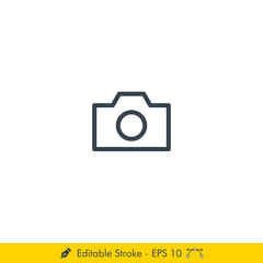 Camera Icon / Vector - In Line / Stroke Design