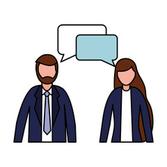 business man and woman