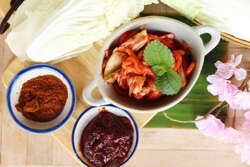 Kimchi of korean food traditional is delicious