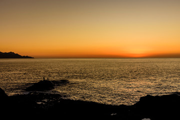 Sunset Against Atlantic Ocean