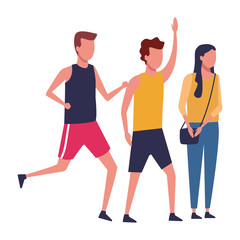 faceless group people