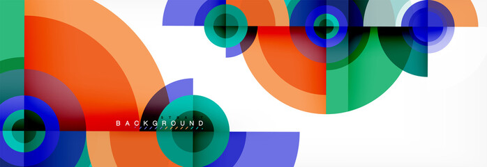 Geometric circle abstract background, creative geometric wallpaper.