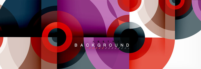 Fototapeta premium Geometric circle abstract background, creative geometric wallpaper.