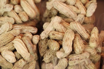 Fototapeta premium Boiled peanuts is delicious at street food