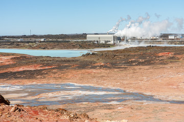 Environmental heat energy station on the underground hot volcanic springs, Iceland