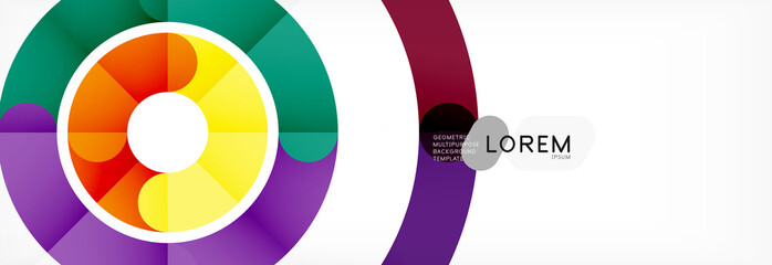 Fototapeta premium Linear design circle background