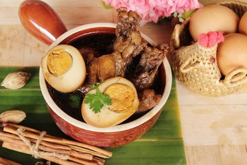 Stewed egg with chicken delicious ,Chinese food