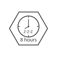 Simple flat watch icon. Transparent background, vector illustration.