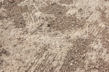 Textured concrete wall as abstract light-brown background for poster, calendar, post, screensaver, wallpaper, postcard, banner, cover, card, website, copy space for your design or text