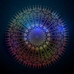 Vector illustration of mandala, background for cover.