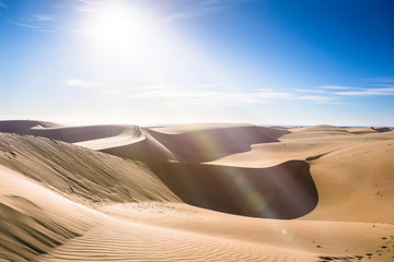 Gran Canaria dunes - Maspalomas sand desert landscape. Spain - obrazy, fototapety, plakaty