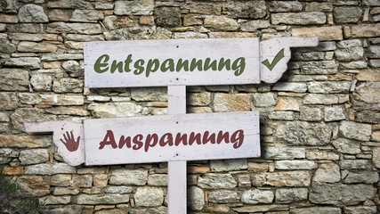 Fototapeta premium Schild 378 - Entspannung