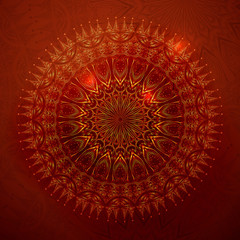 Vector illustration of mandala, background for cover.