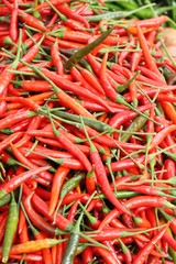 Fresh chilli for cooking at street food