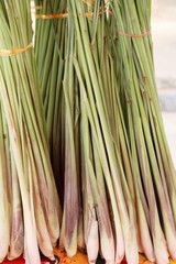 Fresh lemon grass for cooking in market