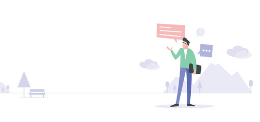 COMMUNICATION ILLUSTRATION CONCEPT