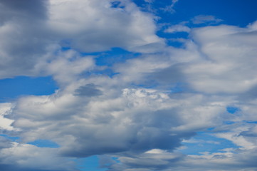 Fototapeta na wymiar Clouds in the sky in a sunny day