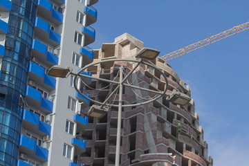Common modern apartment skyscrapers, high-rise buildings