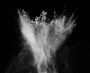 smoke  powder explosion air background shape black