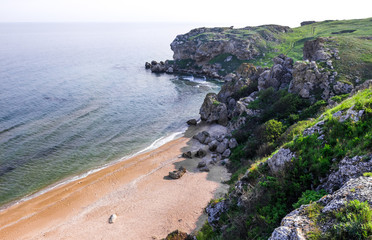 Landscape of the black sea coast in Crimea