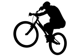 Fototapeta premium Sport people whit bike on white background