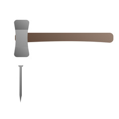 Hammer and nails vector graphics