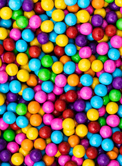 Fototapeta na wymiar Candy: Round Candy Shell Covered Chocolates