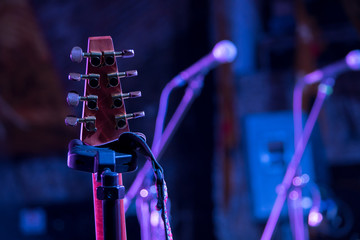 Guitar on stage