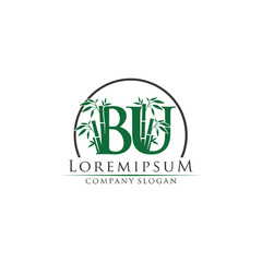 Green Bamboo BU Letter logo