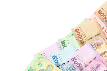 Obraz premium some new thai baht banknote with copy space