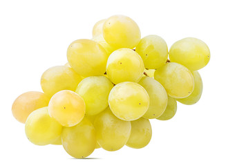 Fresh grapes isolated on white background with clipping pass