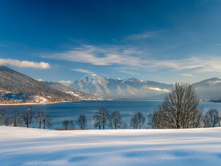 Tegernsee im Winter, Bayern, Deutschland