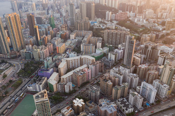 Hong Kong city from above
