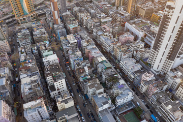 Hong Kong city from above