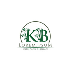 Green Bamboo KB Letter logo