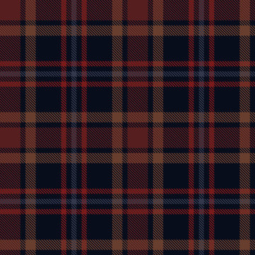 Seamless plaid pattern in stripes. Checkered fabric texture print. Vector