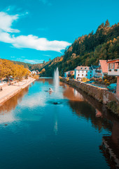 City of Vianden and Alzette river